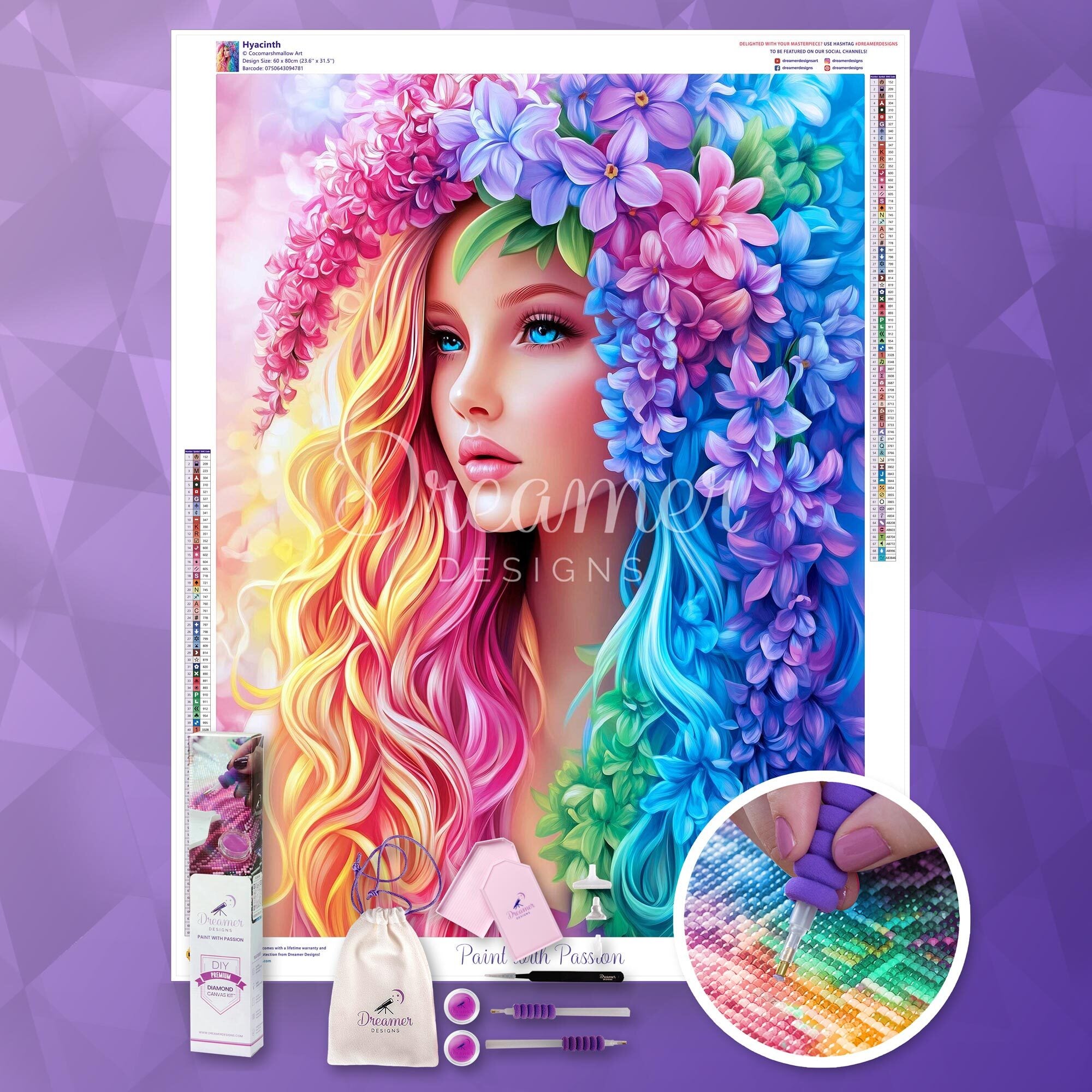 ダイヤモンドアート DreamerDESIGNS Hyacinth