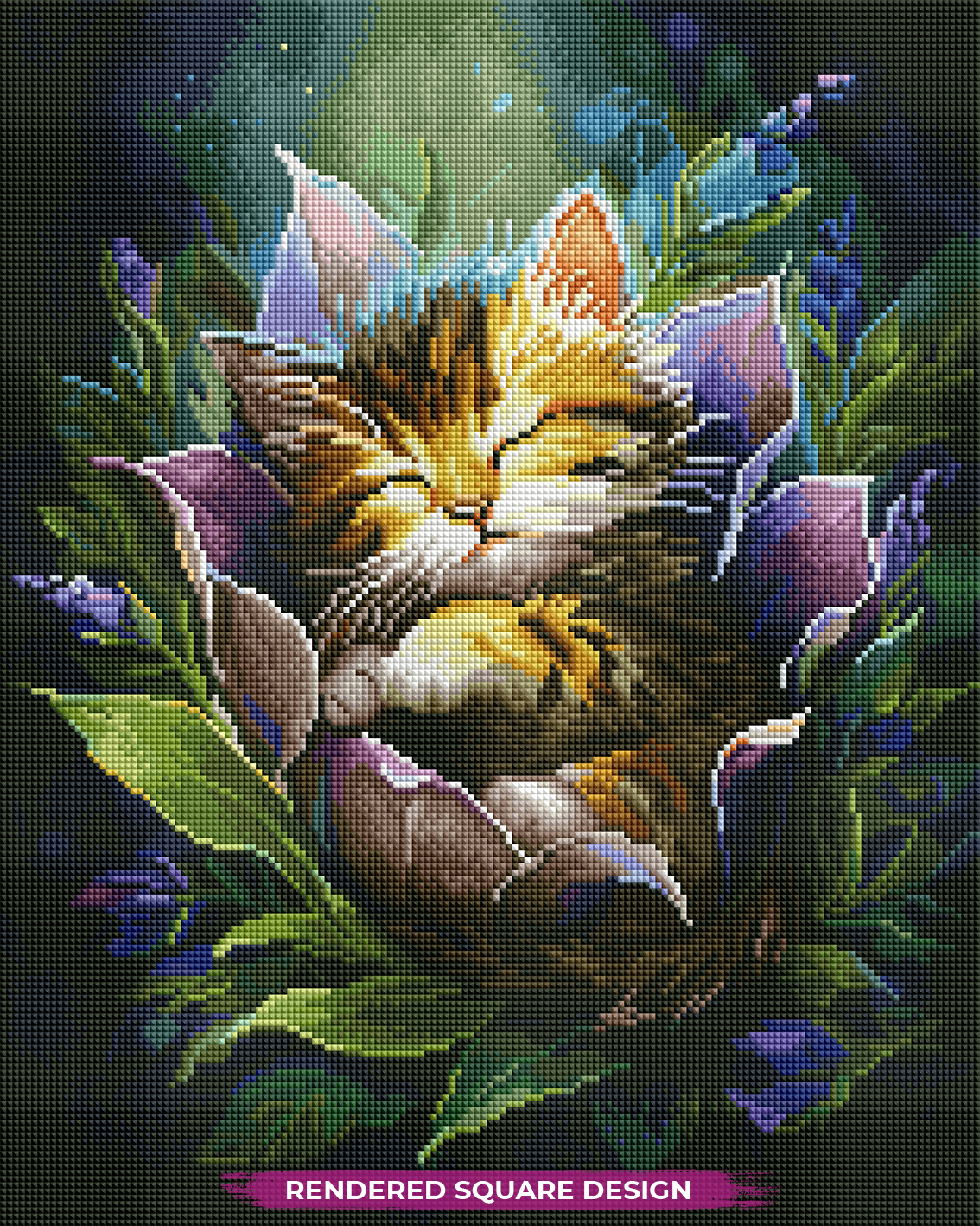 Kitten Between Petals