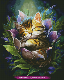 Kitten Between Petals