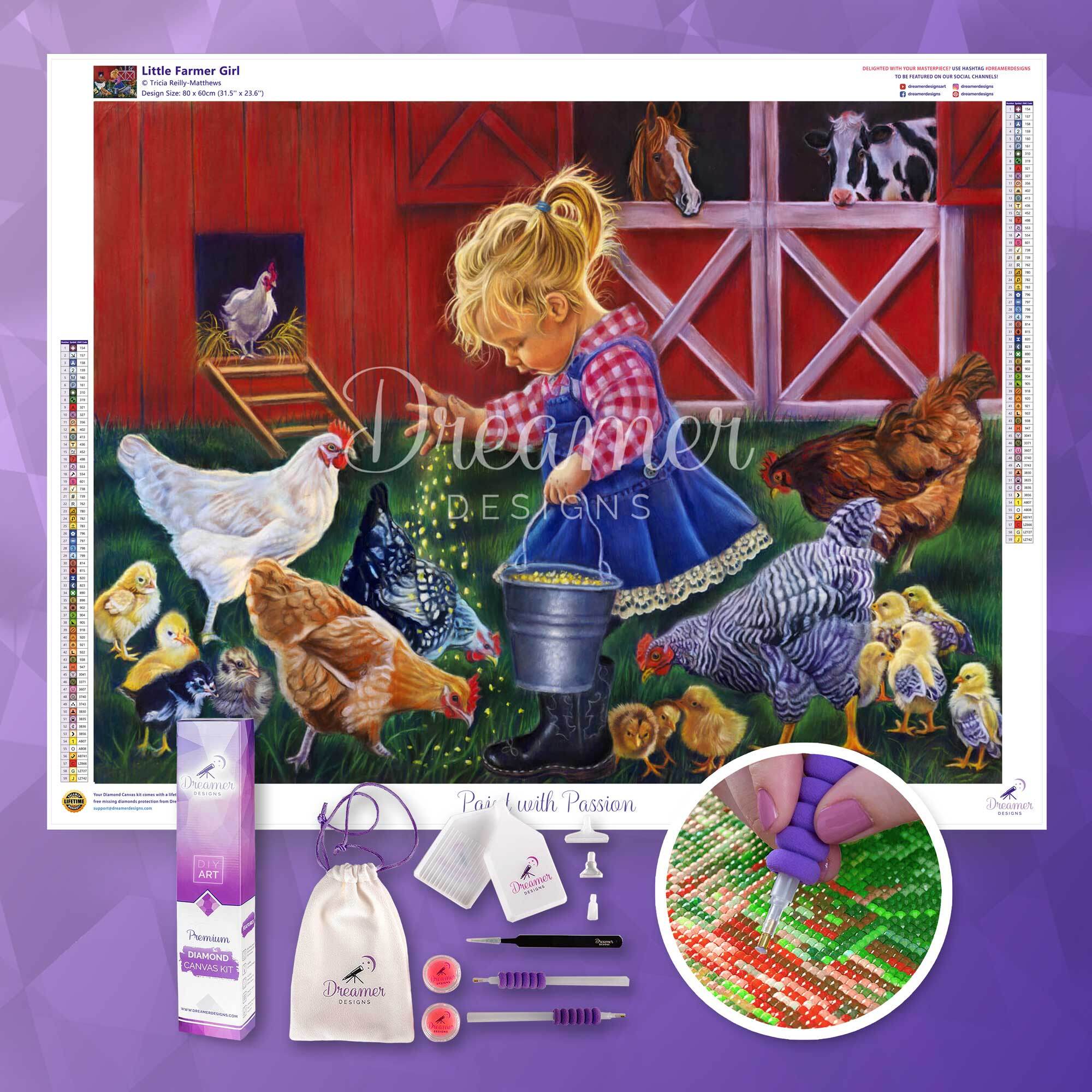 【ダイヤモンドアート】Little Farmer Girl Little Farmer Girl
