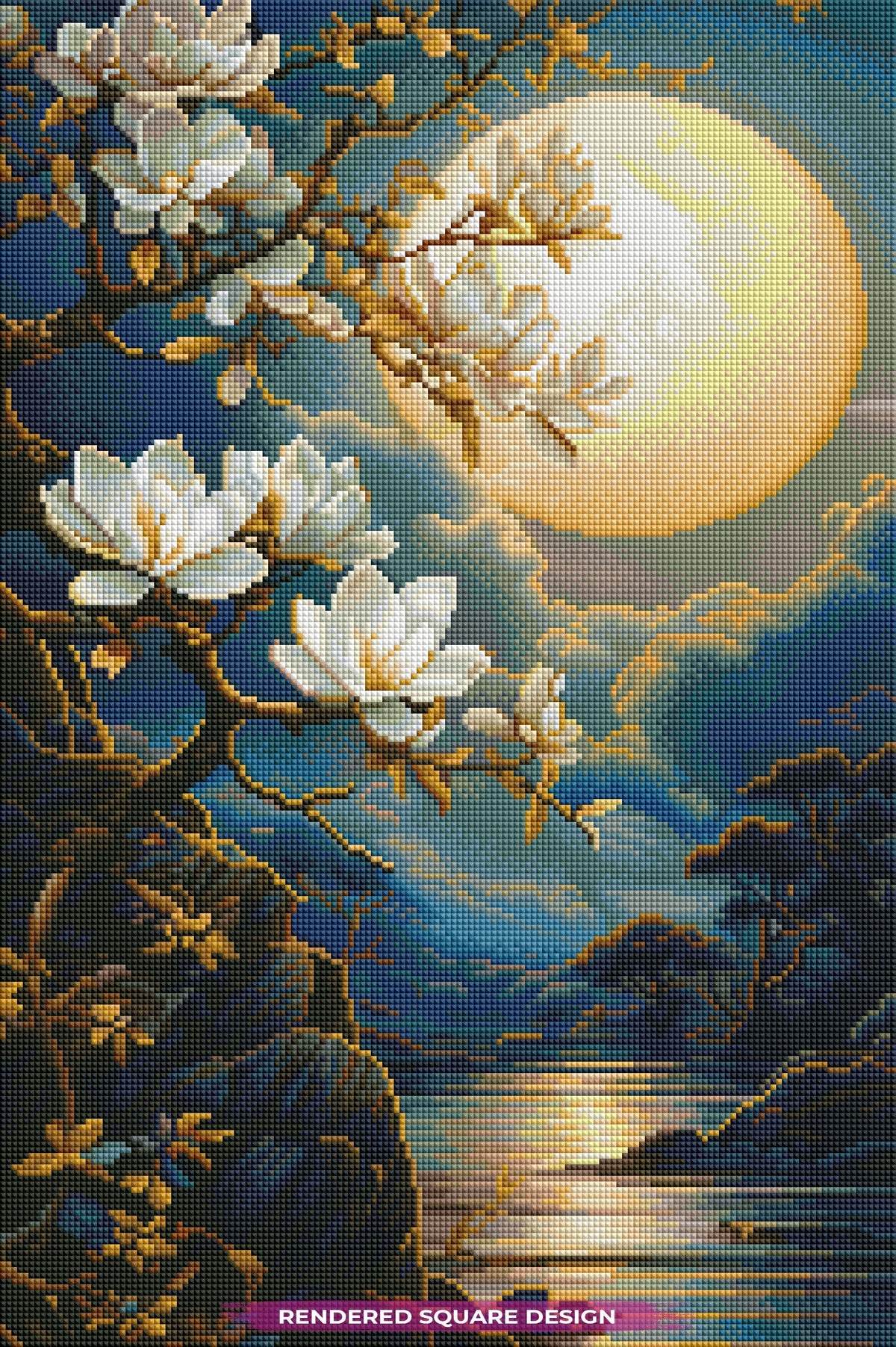 Magnolias and Moonscape