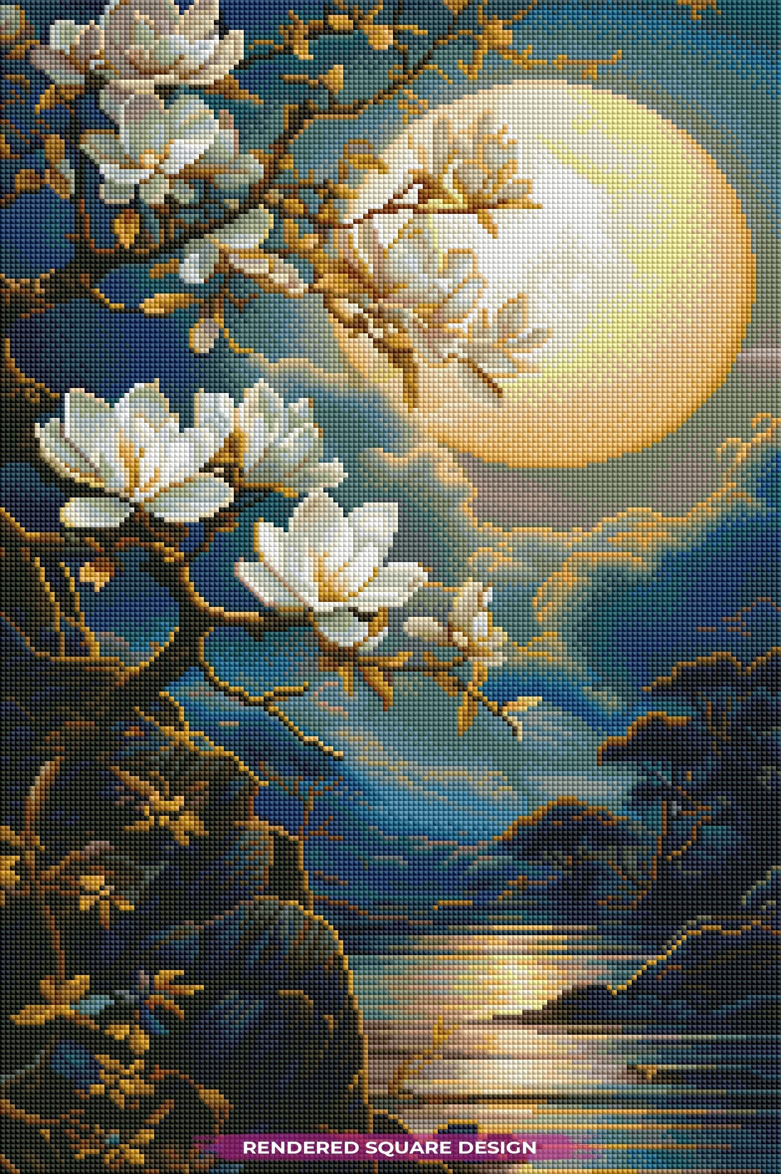 Magnolias and Moonscape