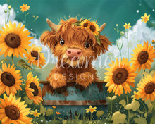 Cute Happy Highland Cow
