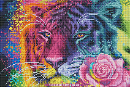 Neon Rainbow Tiger