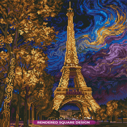 Nightfall at the Eiffel