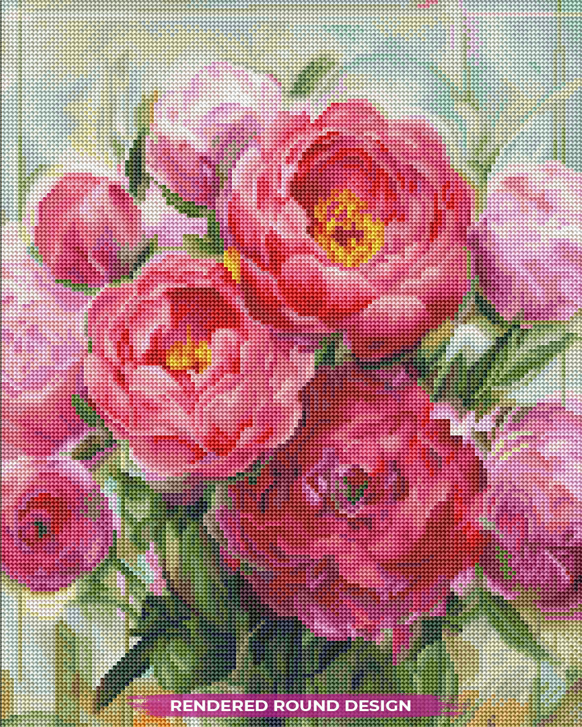 Peonies on Mint