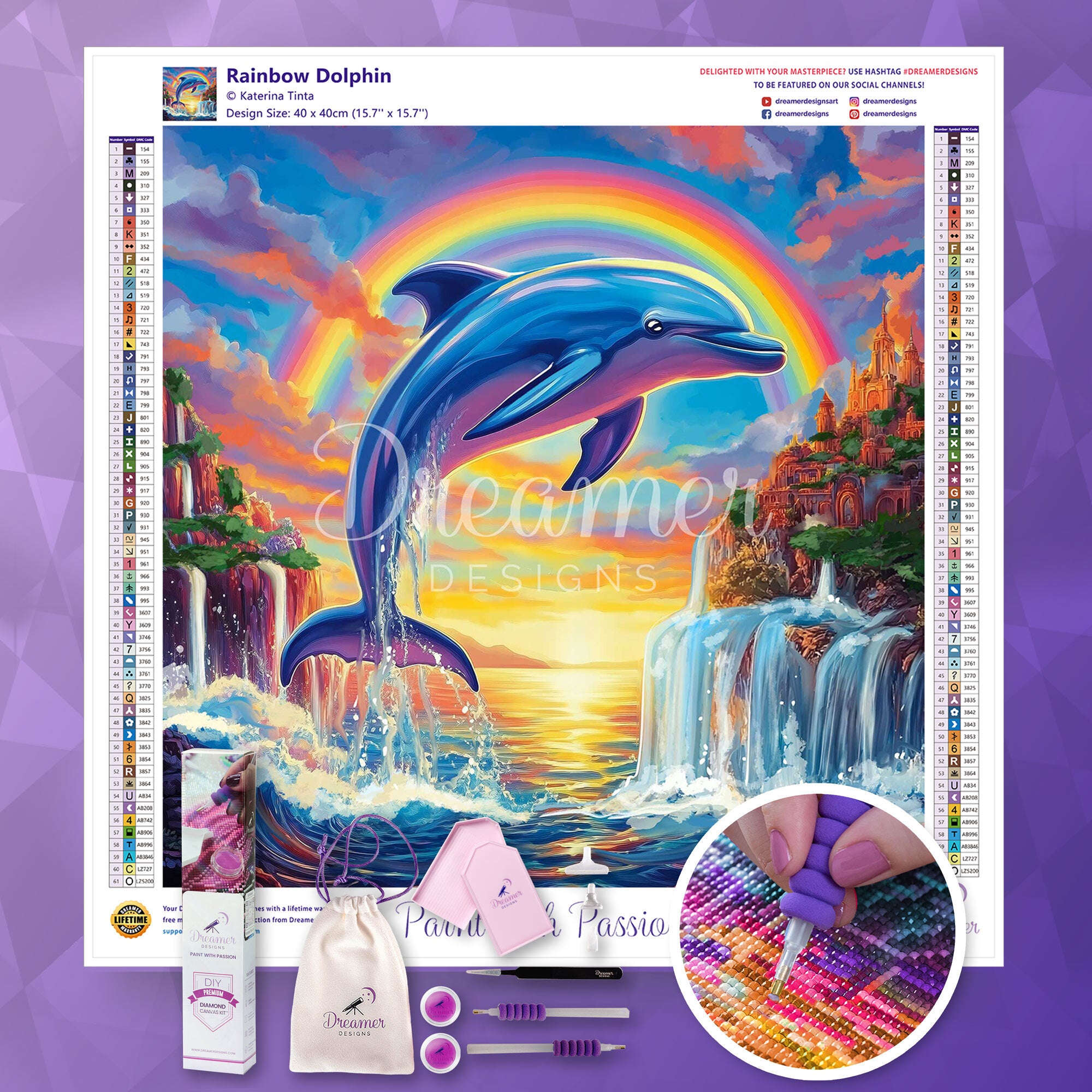 Rainbow Dolphin – Dreamer Designs