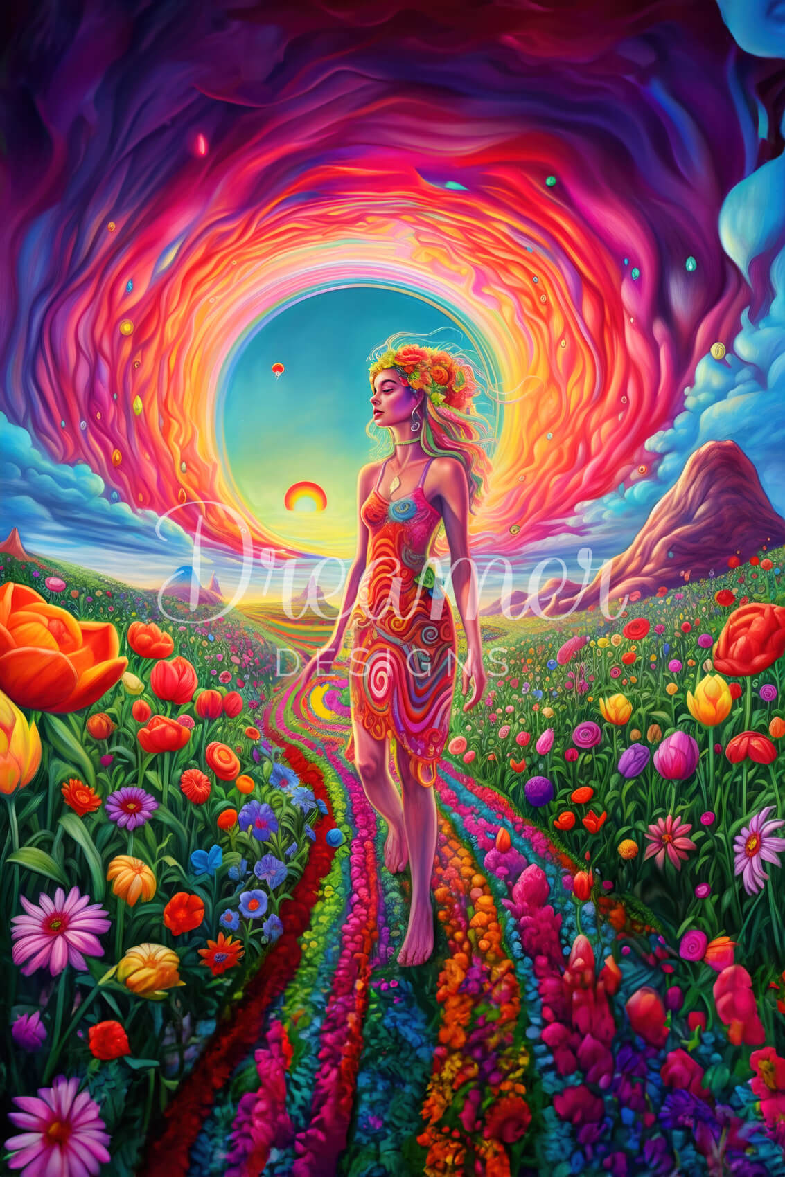 Rainbow Flower Path