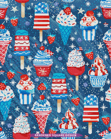 Red White and Blue Ice Cream