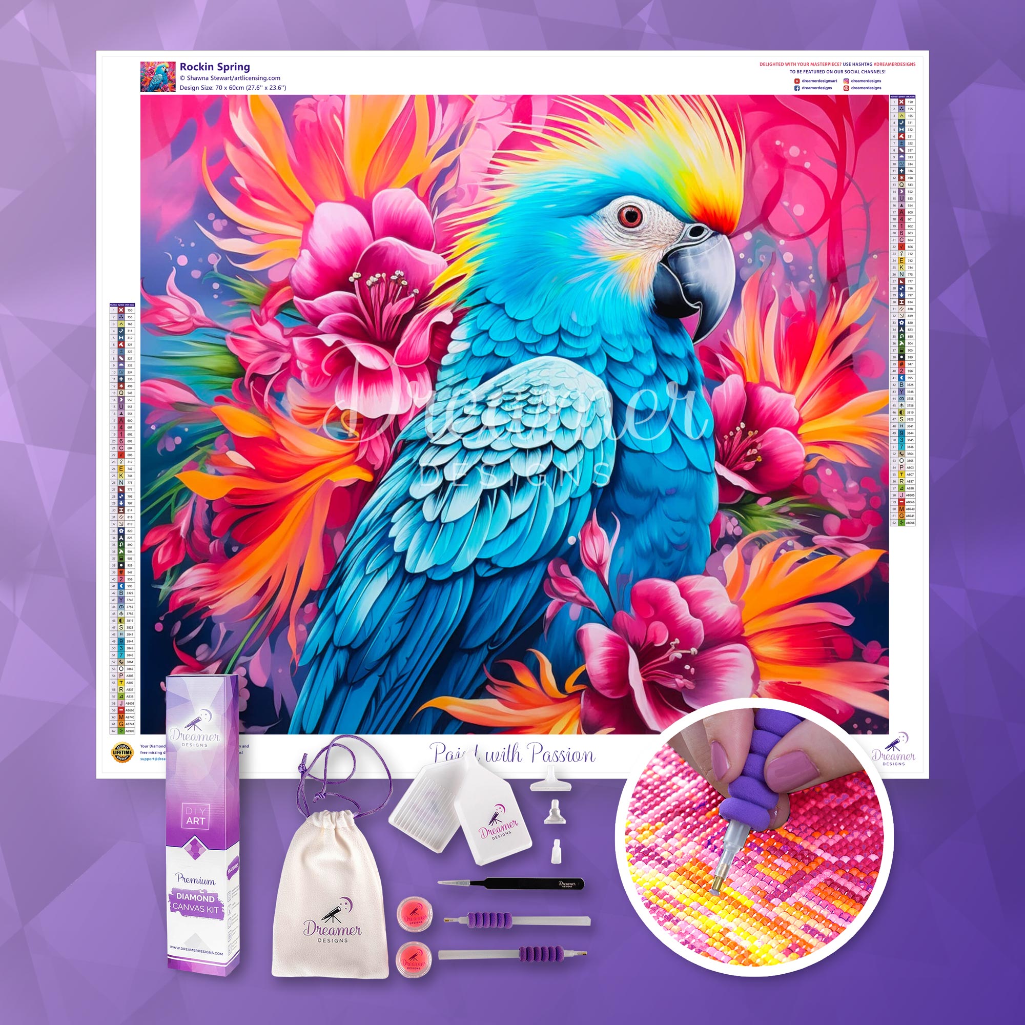 ドリーマーデザインズ Dreamer Designs キット Amazon.com: Dreamer Designs - Twisted Blossom, 5D Diamond Painting