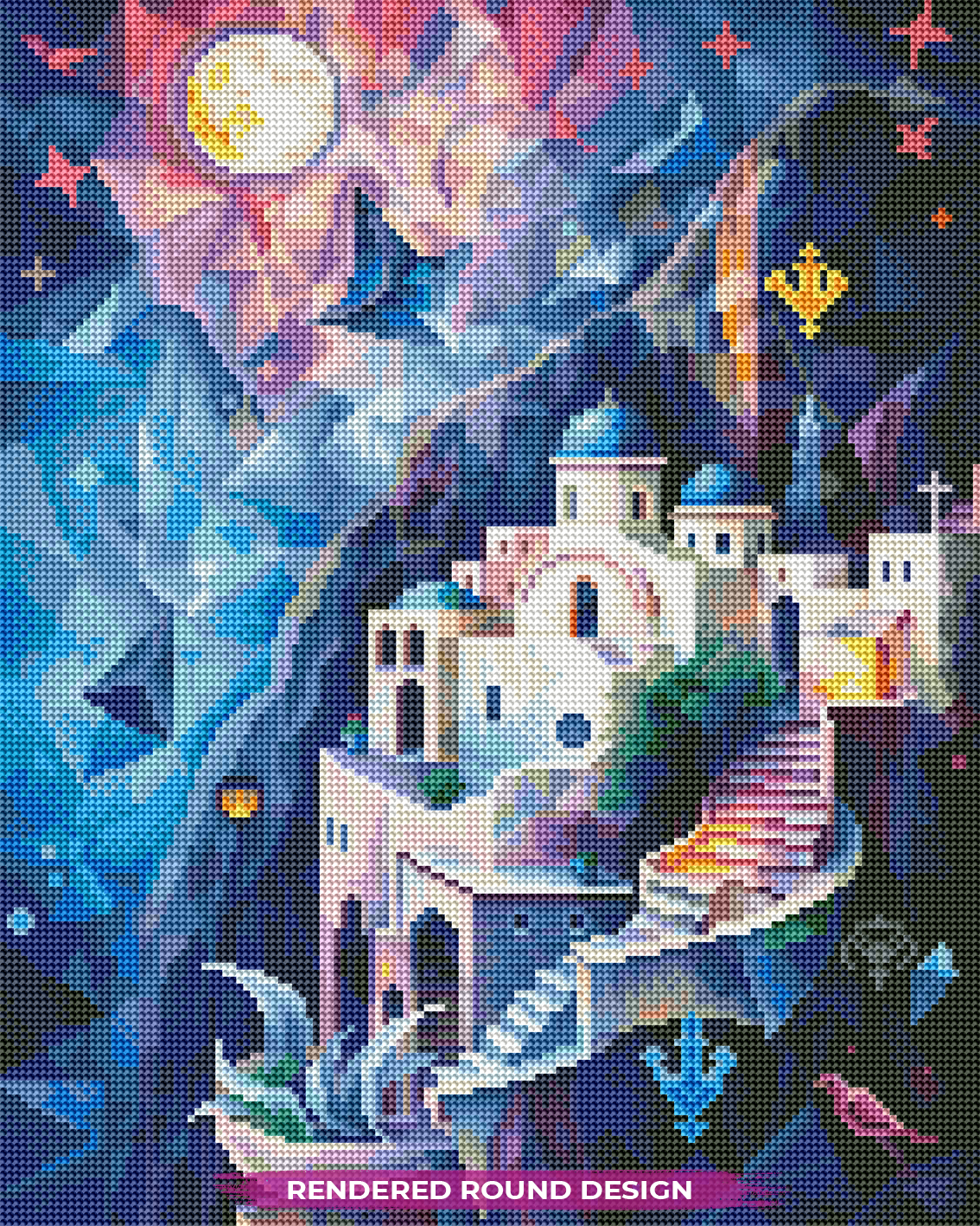 Santorini Moon