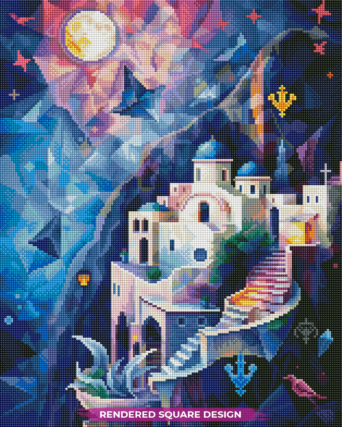 Santorini Moon