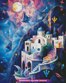 Santorini Moon