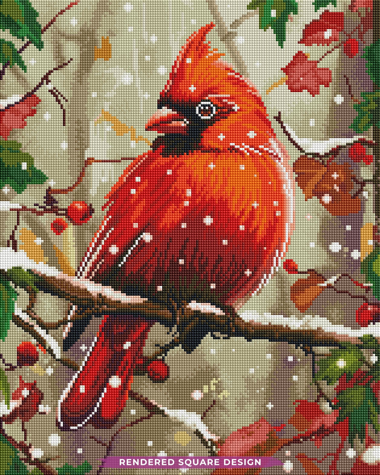 Snowberry Cardinal – Dreamer Designs