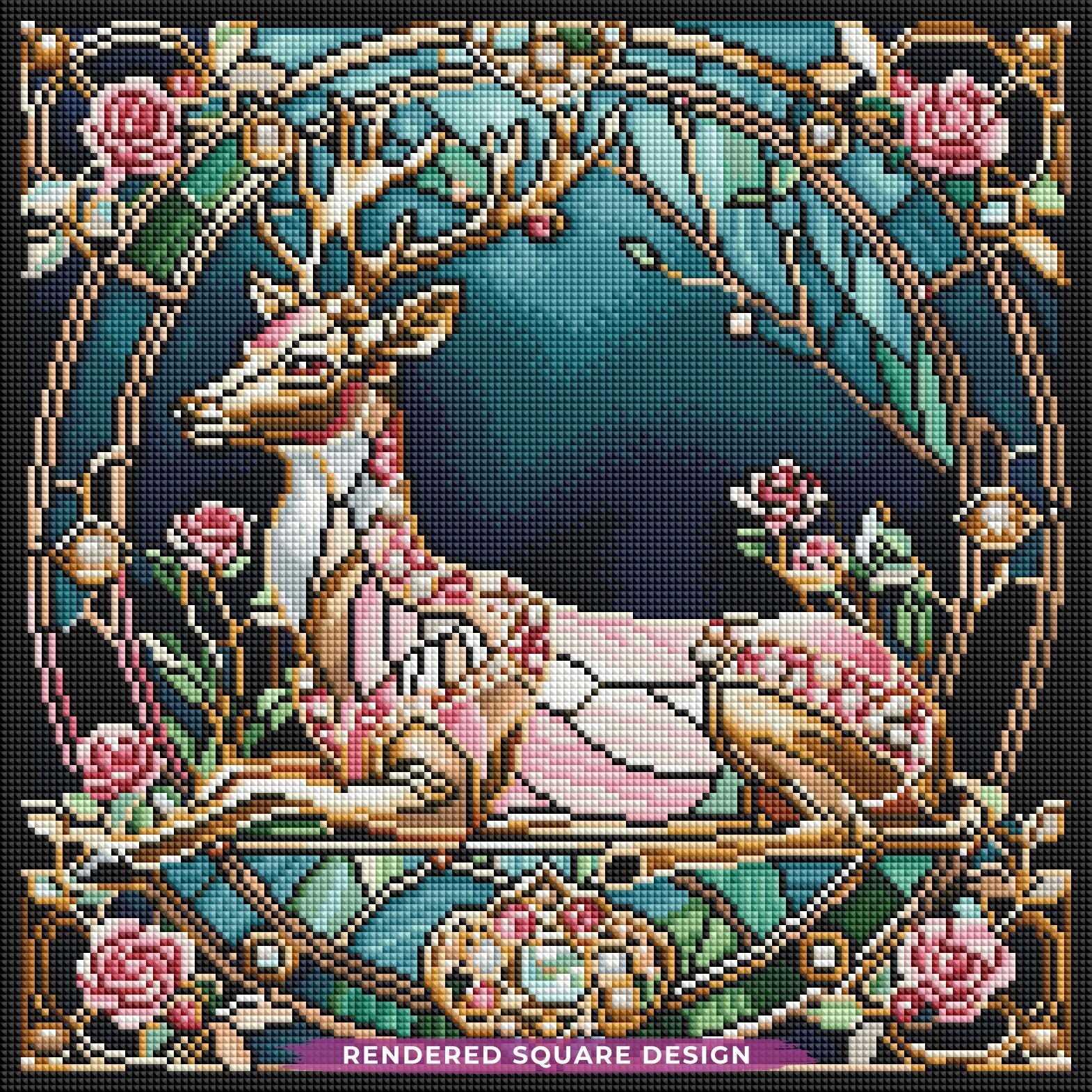 Stained Glass Deer