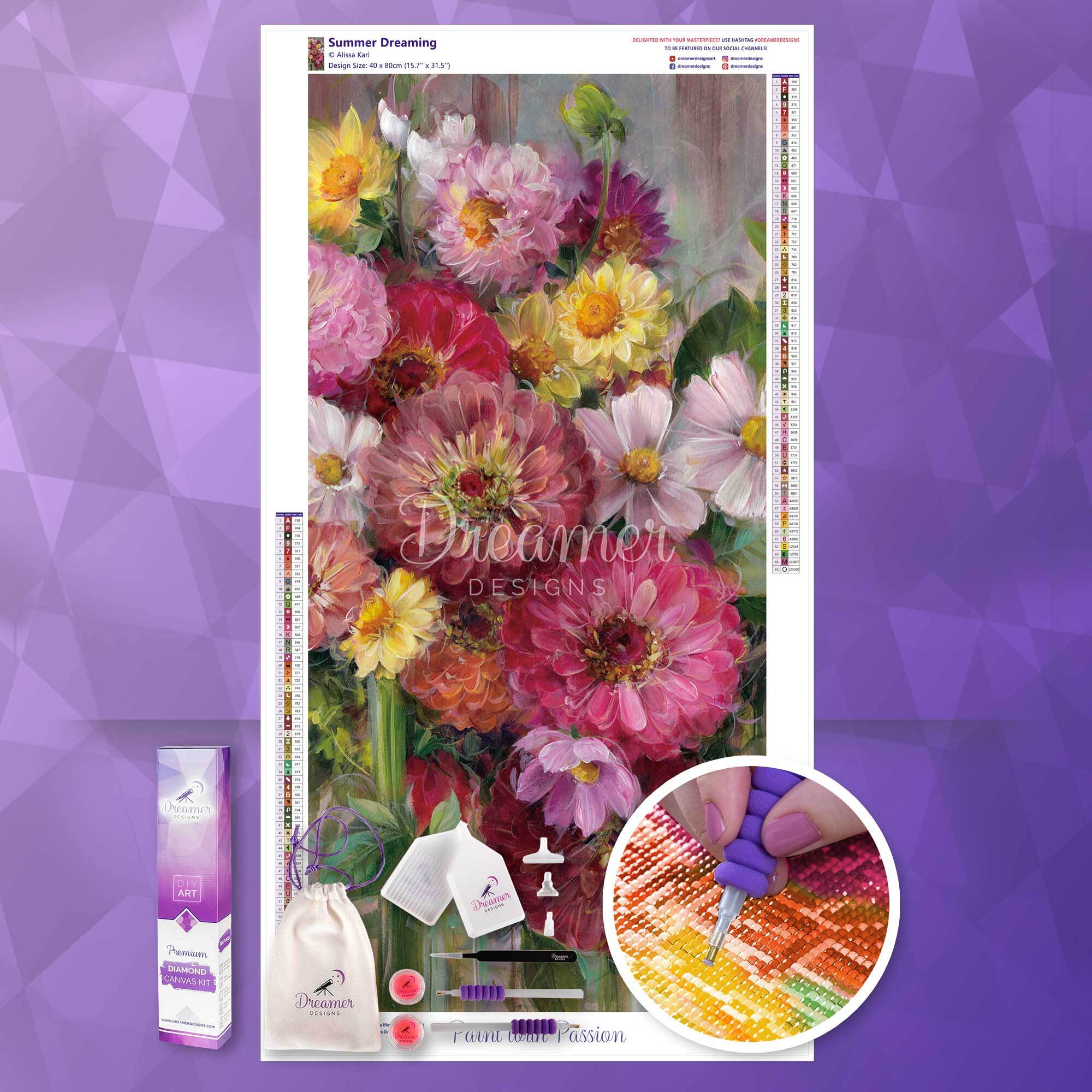 Dreamer Designs ダイヤモンドアートSummer Dreaming Summer-Dreaming-Purple-