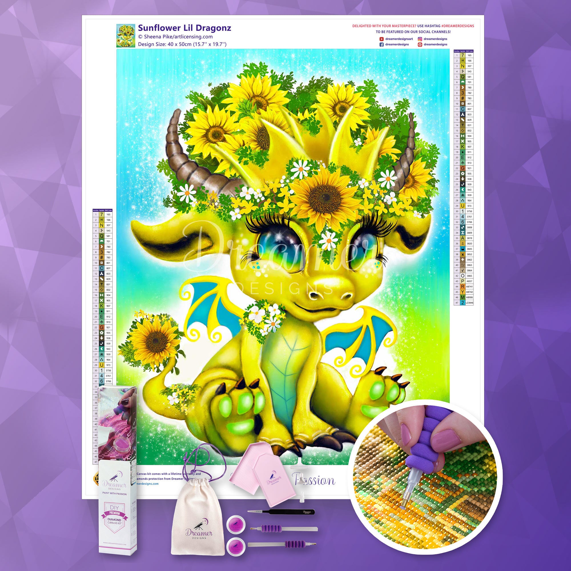 Sunflower Lil Dragonz – Dreamer Designs