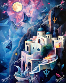 Santorini Moon