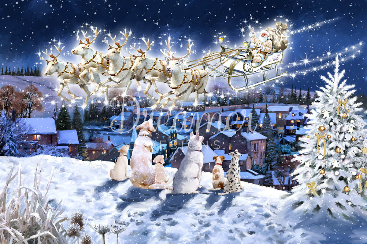 Dogs Watching Santa