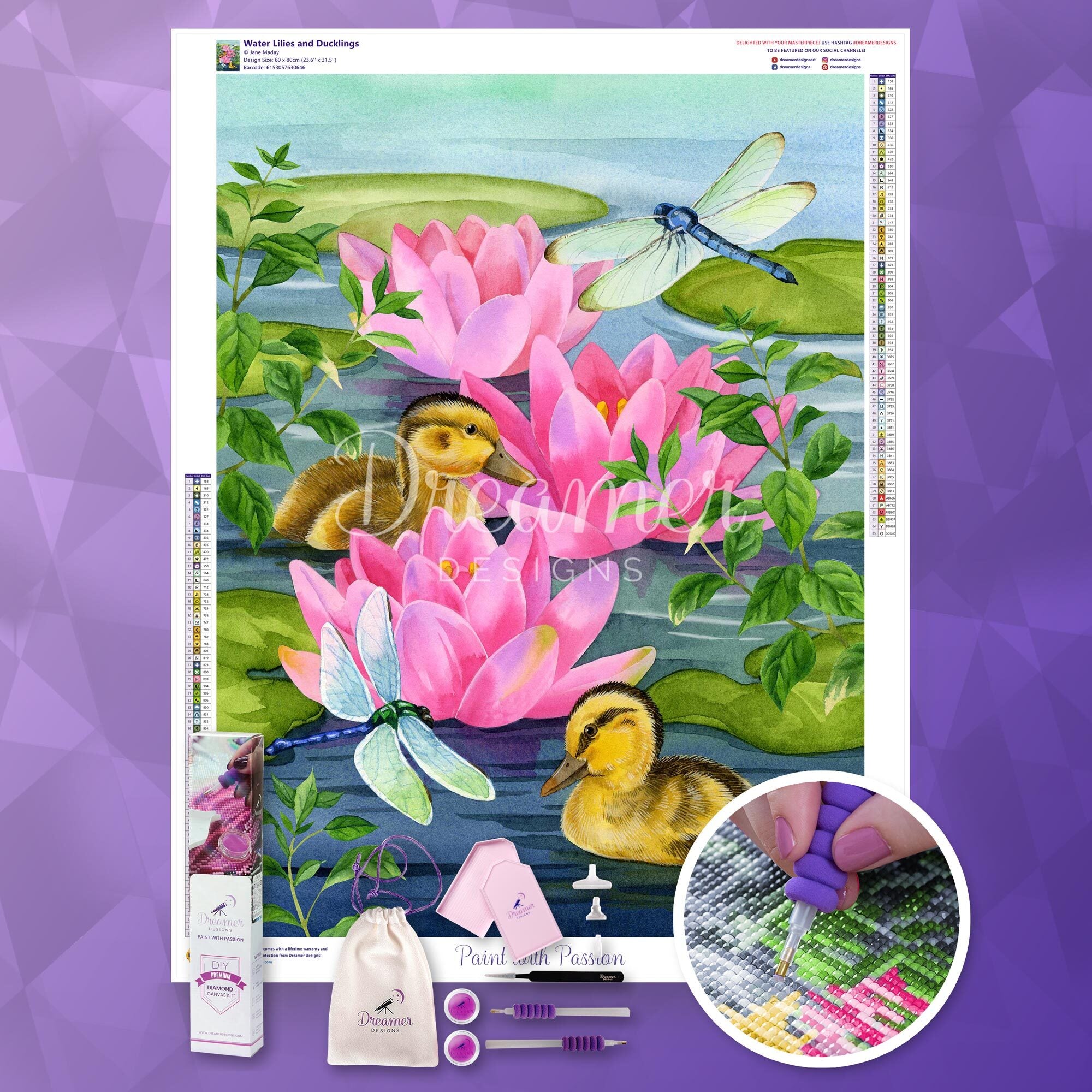 Water Lilies and Ducklings