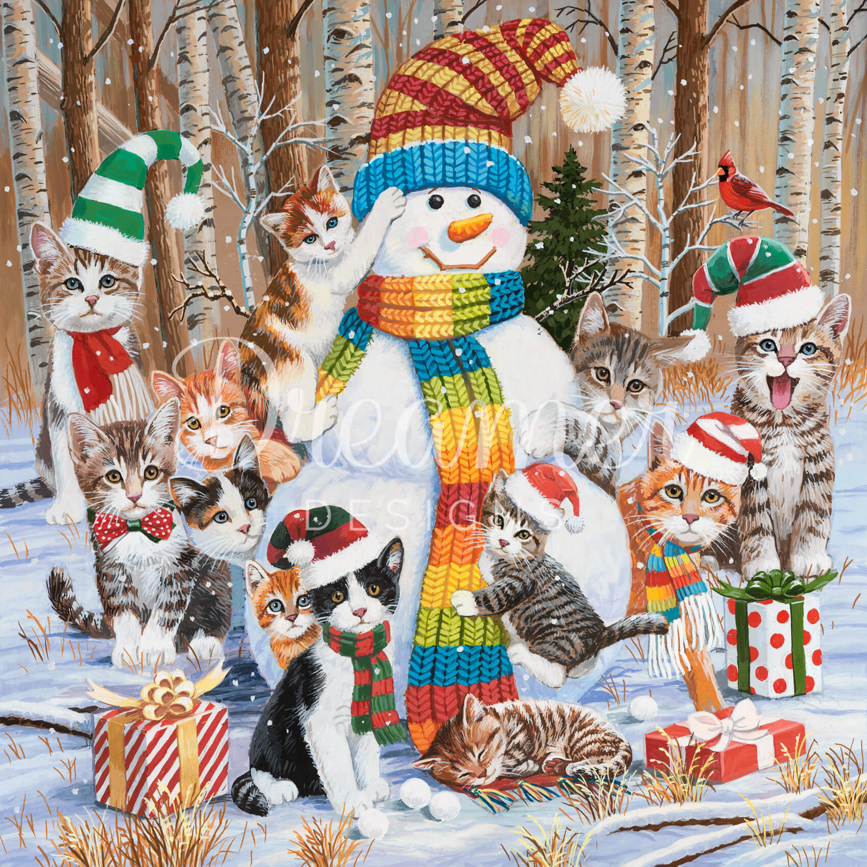 A Purr-fect Snowman