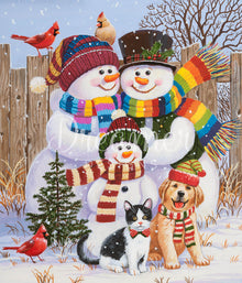 Backyard Snow Family