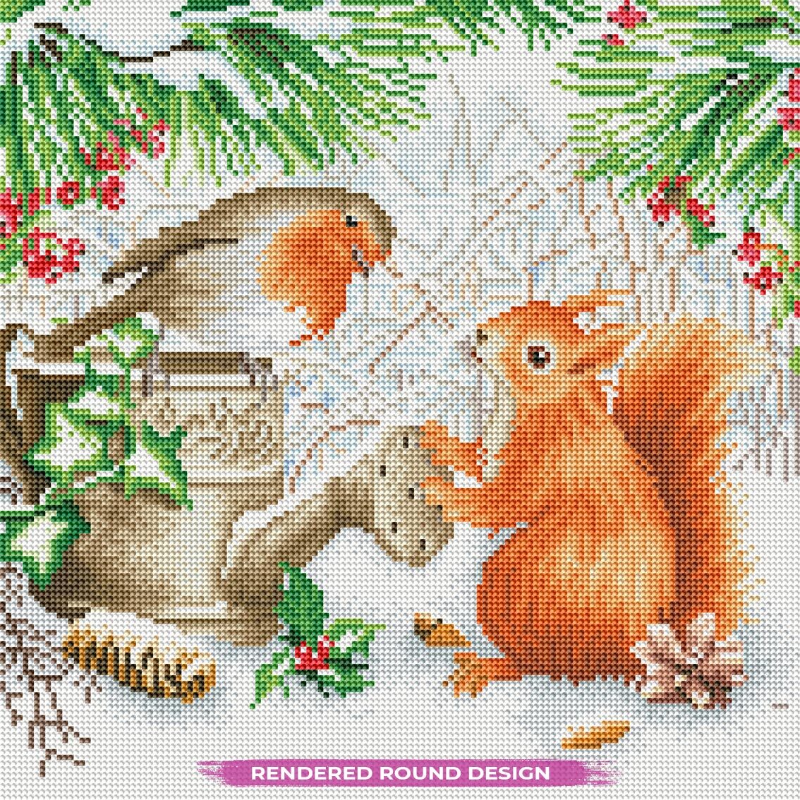 ダイヤモンドアート DreamerDESIGNS Winter Woodland Friends