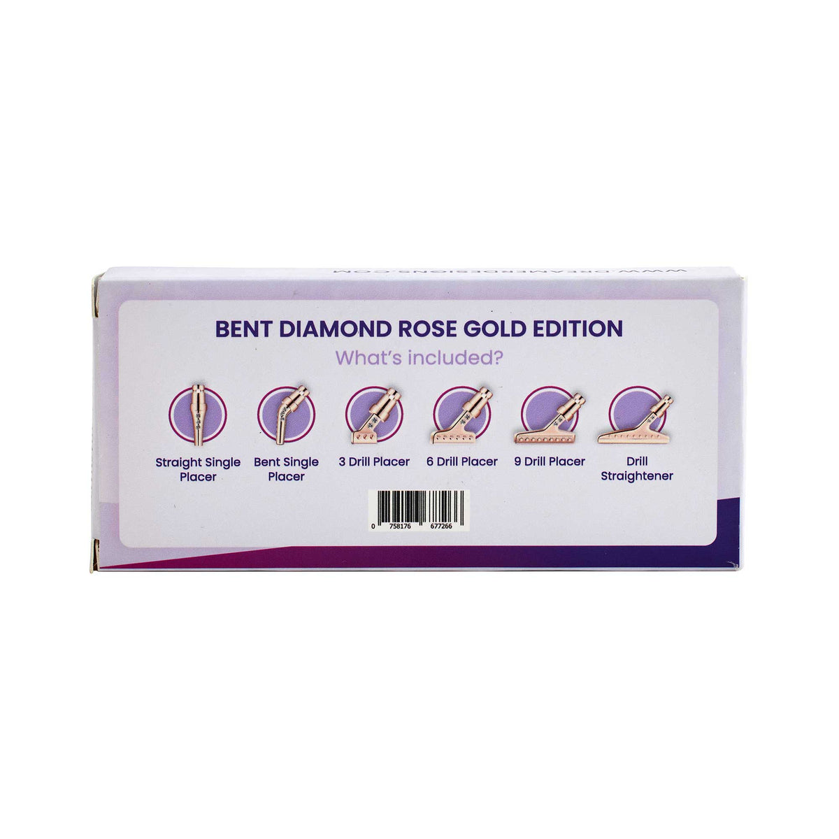 Stainless Tip Set - Bent Diamond Rose Gold Edition
