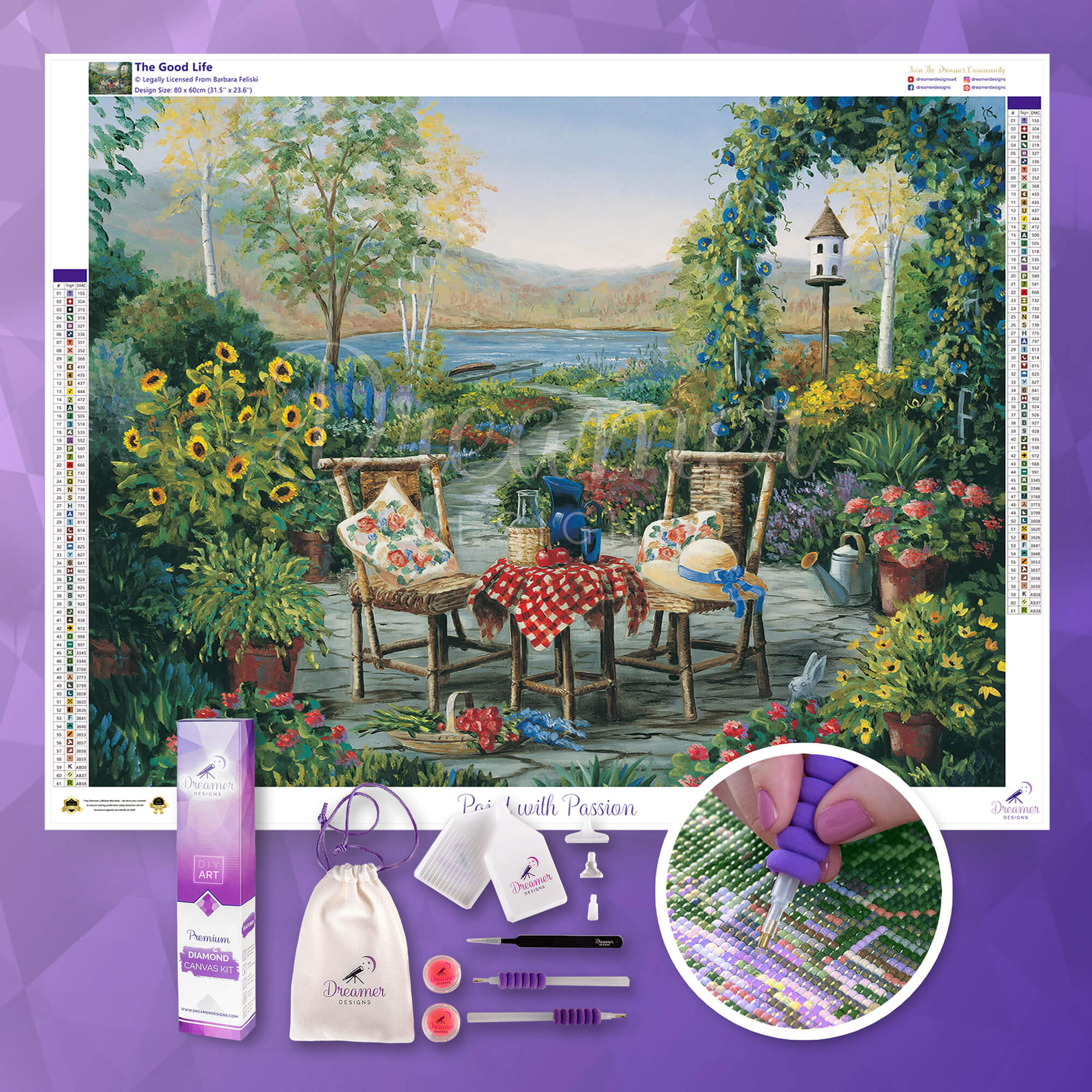 The Good Life Full Coverage Diamond Art Kit - Dreamer Designs