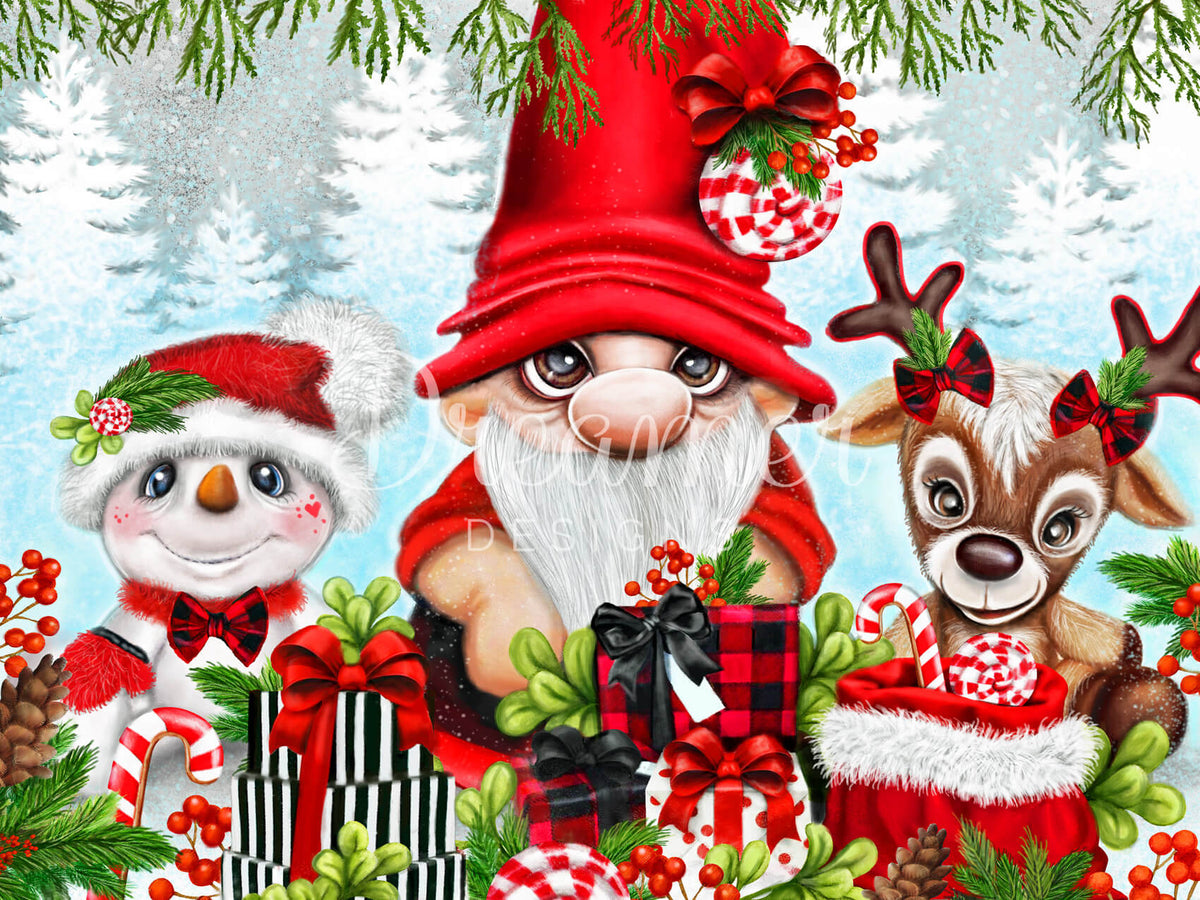 Christmas Gnome and Friends