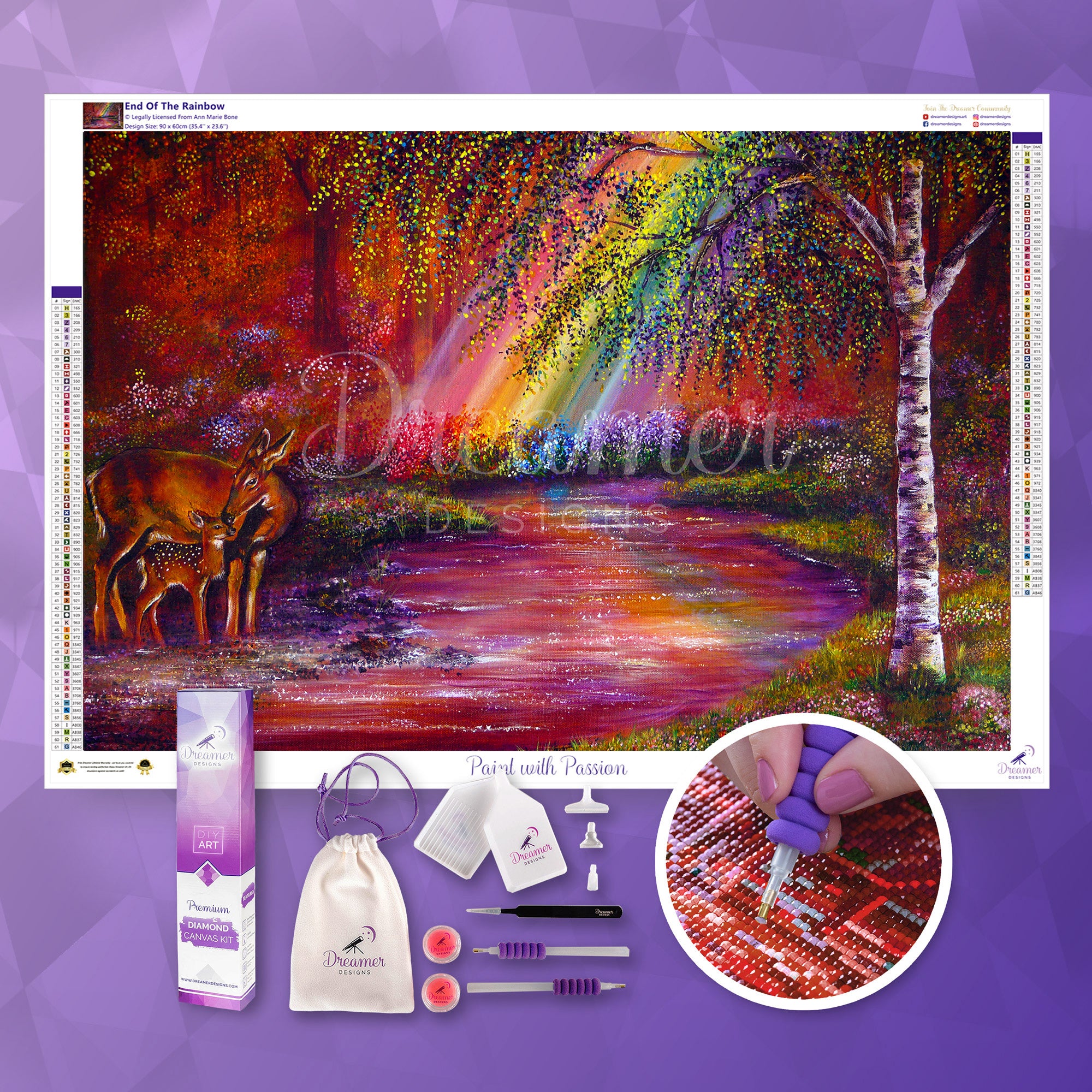 Technicolor Dreamer Rainbow Painting & Sticker online Bundle