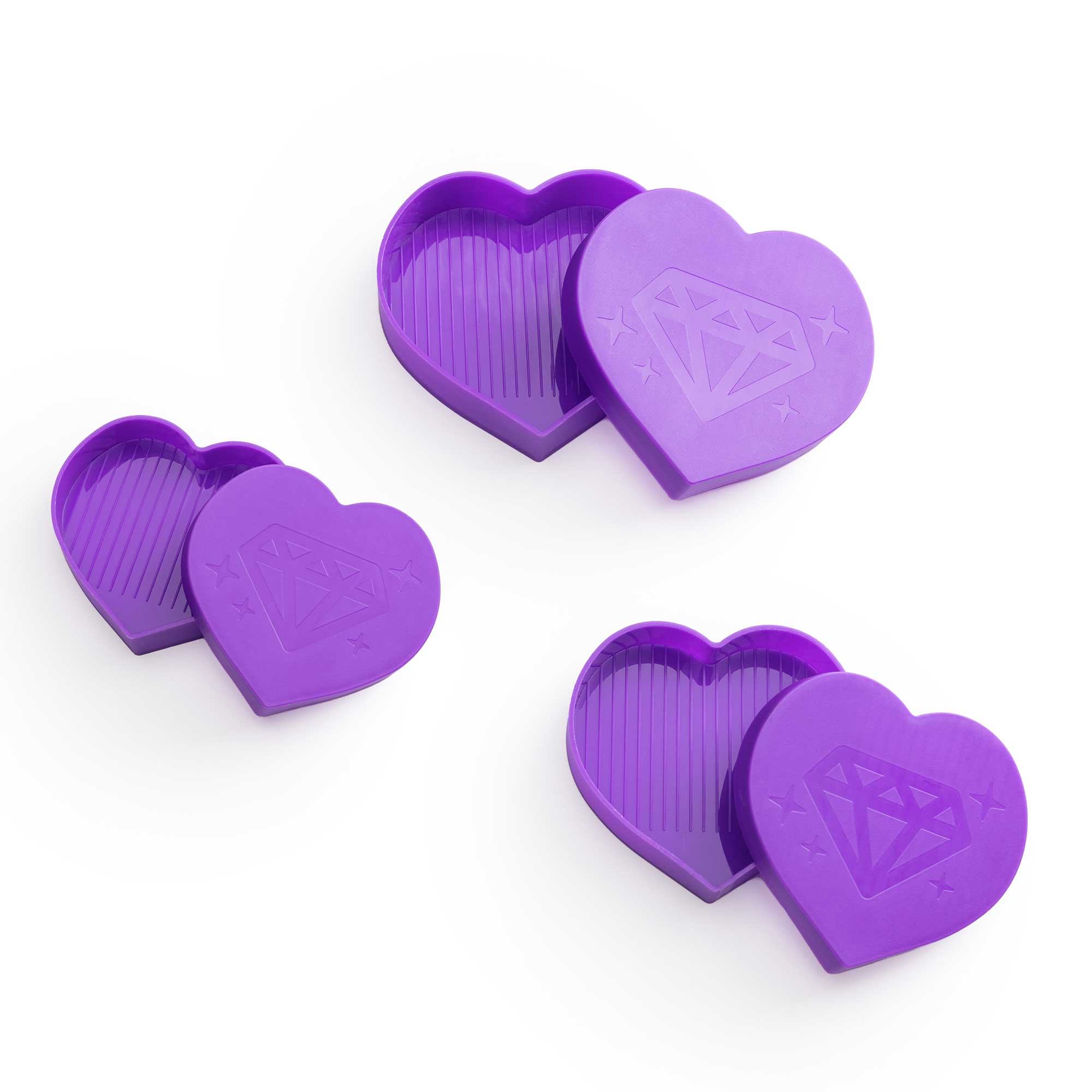 Heart Diamond Tray Set (3 Sizes)