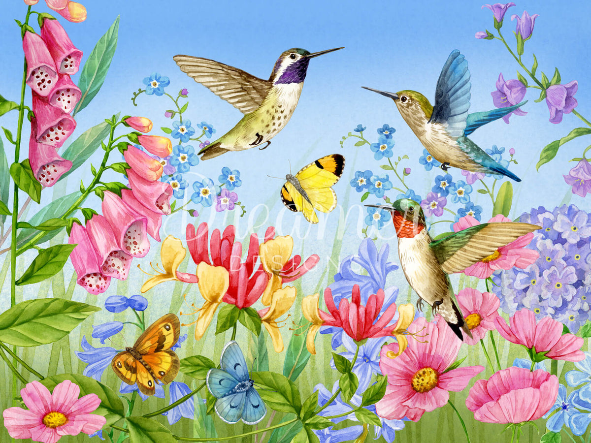 Hummingbird and Butterfly