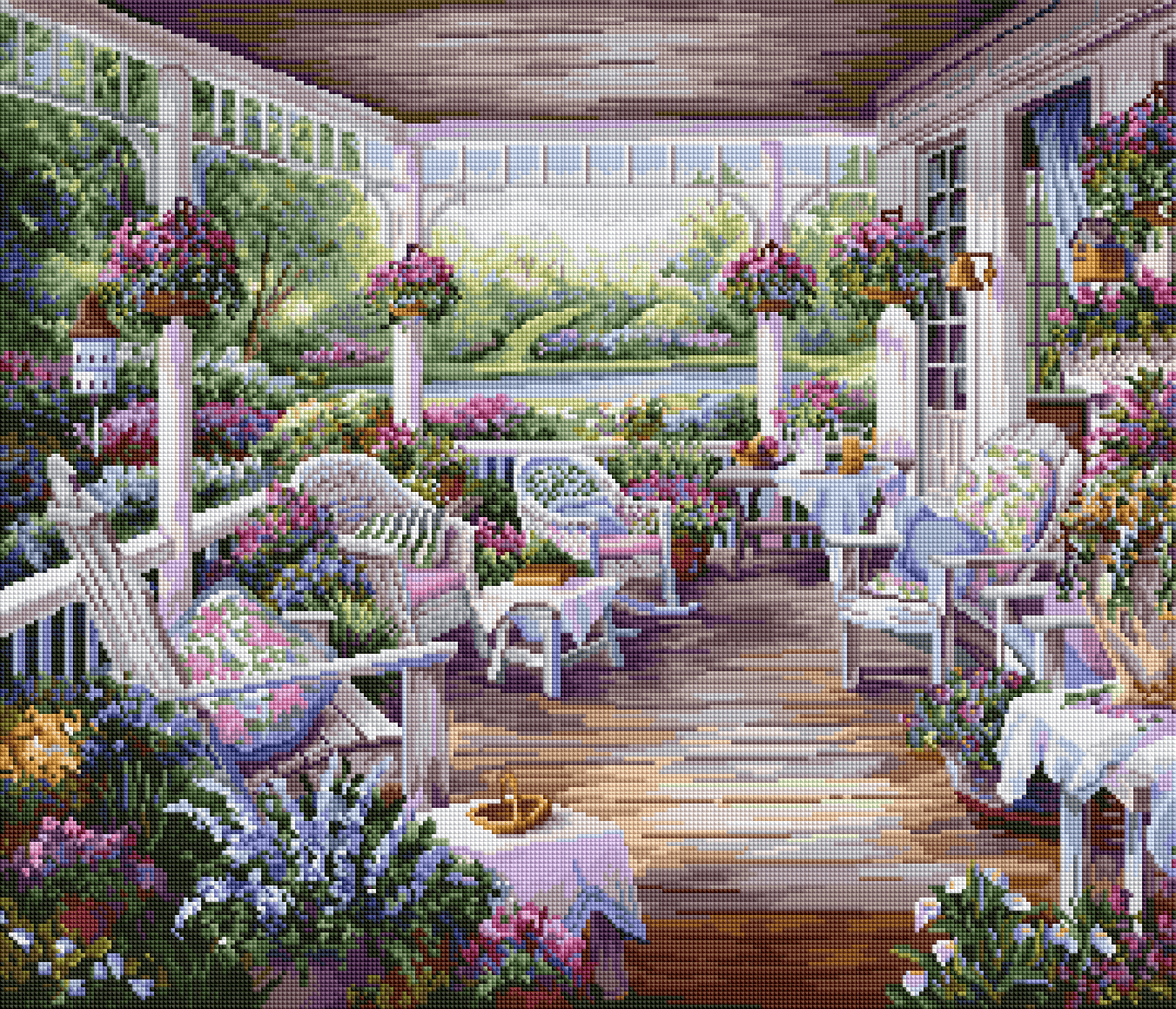 Patio with Baskets