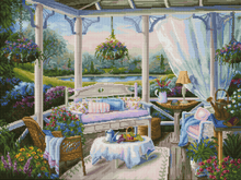 Patio with Flowers