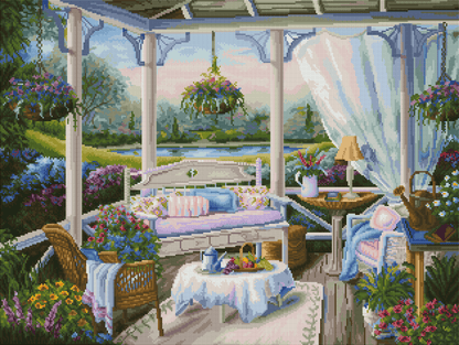 Patio with Flowers