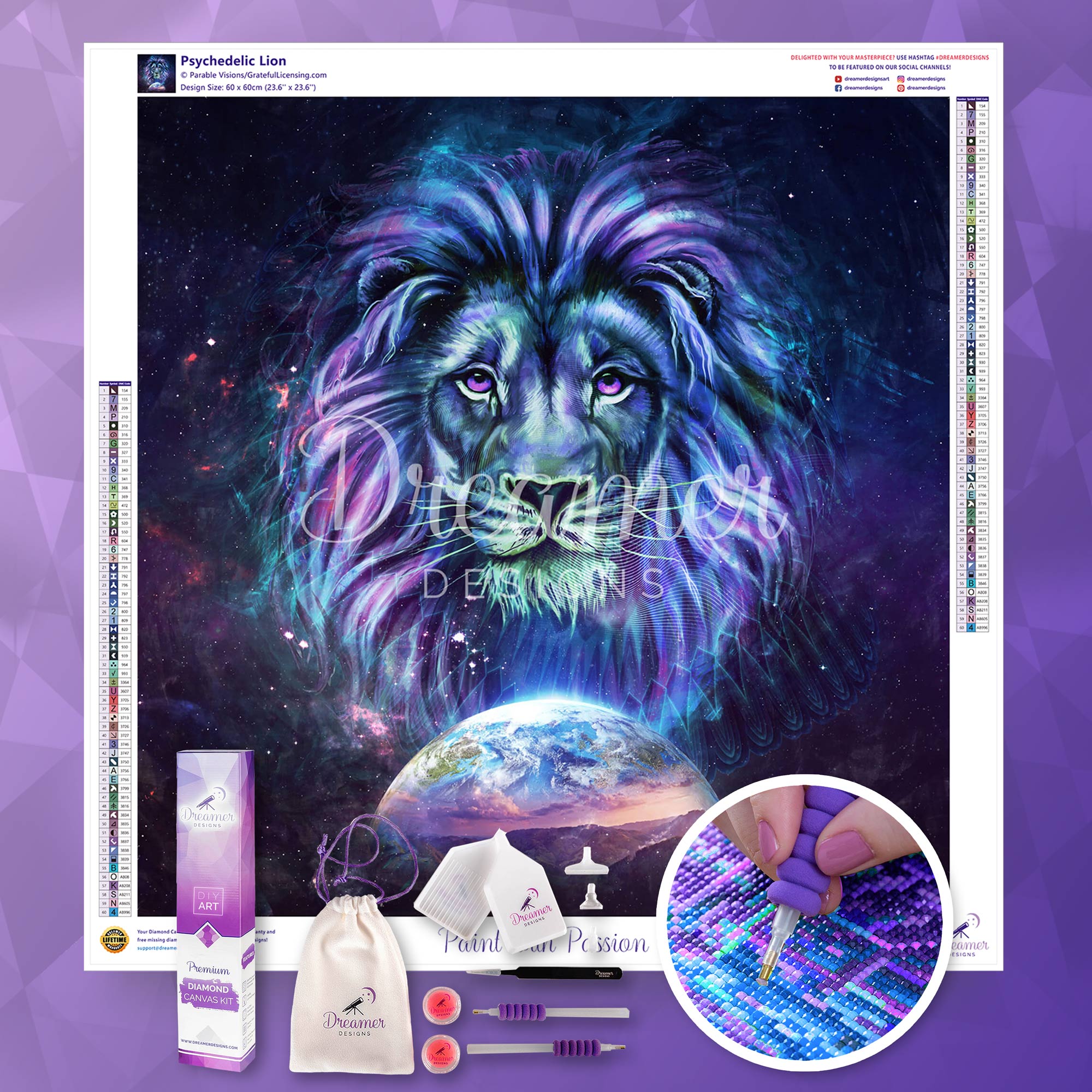 Psychedelic Lion – Dreamer Designs