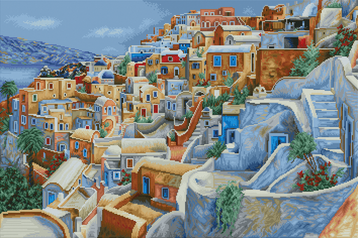 Santorini A Colori