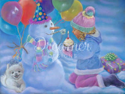 Birthday Snowman