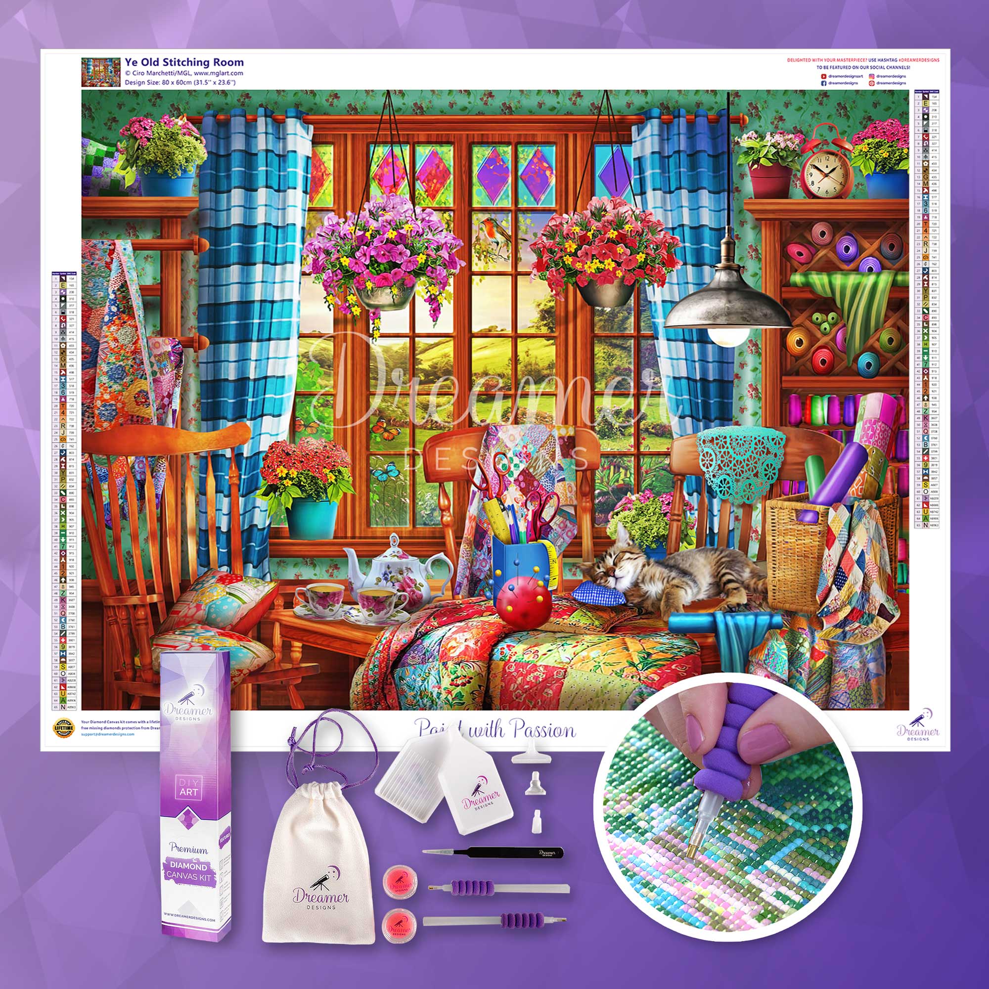 ドリーマーデザインズ ダイヤモンドアートキット The Sewing Room